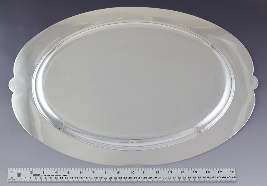 Superb International Sterling Silver Falmouth Oval Serving Tray W413