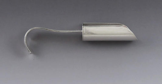 VTG Leonore Doskow Modernist Sterling Silver Tea Caddy Scoop Sugar Salt Shovel