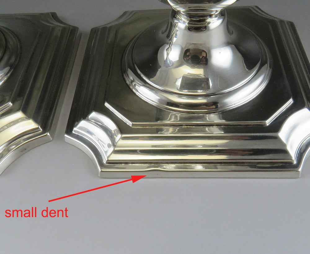 Vintage Mueck Cary American Colonial Form Sterling Silver Candlesticks 6 1/4"