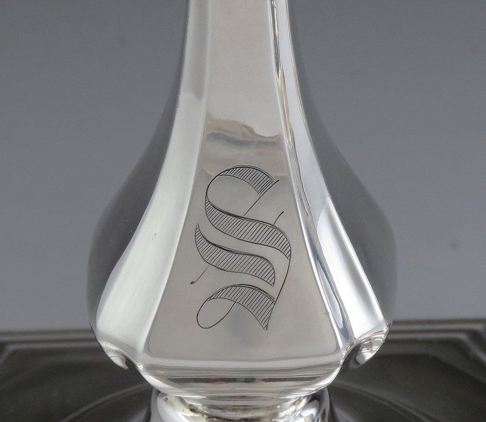 Vintage Mueck Cary American Colonial Form Sterling Silver Candlesticks 6 1/4"