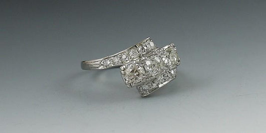 Stunning 1.8 Carat Platinum & Diamond Statement Ring Size 9