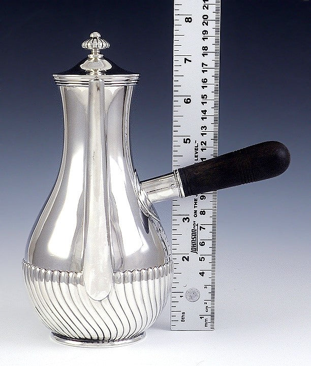 Antique 1900 American Sterling Silver Side Handle Chocolate Coffee Demitasse Pot