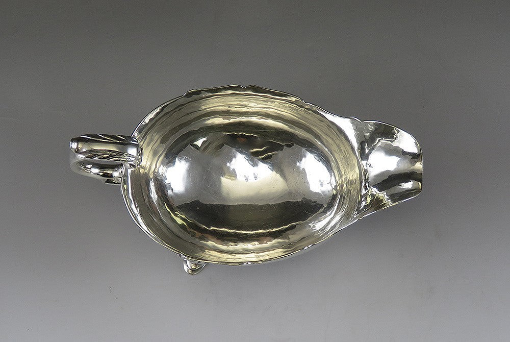Antique Georgian Style American Handmade Sterling Silver Gravy Sauce Boat