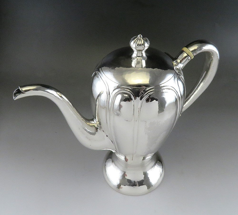 Antique American Arts Crafts Sterling Silver Art Shop Handwrought Chicago Teapot