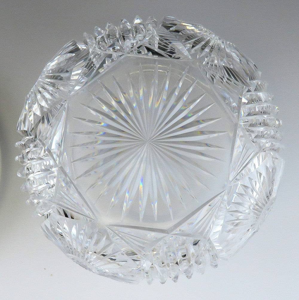 Antique Art Nouveau 1909 Gorham Sterling Silver Glass Vanity Dresser Box/Jar