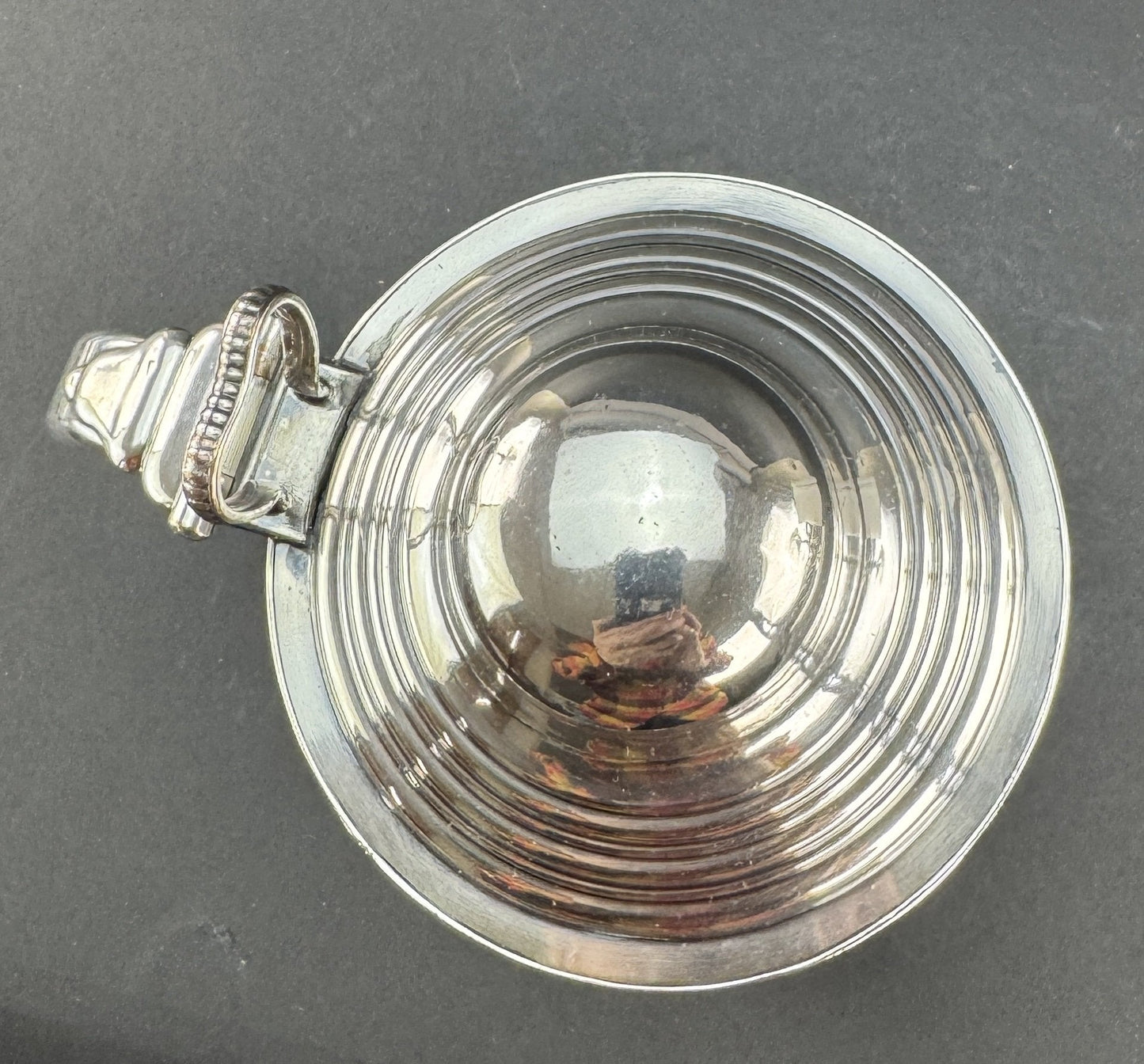 Rare Old c1780 Sheffield Fused Silverplate Lidded Tankard Stein Silvered Edge