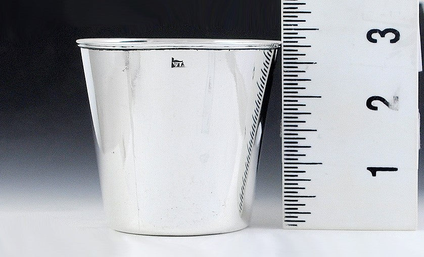 Antique 1775 American Colonial Coin Silver Beaker Cup Wm Little