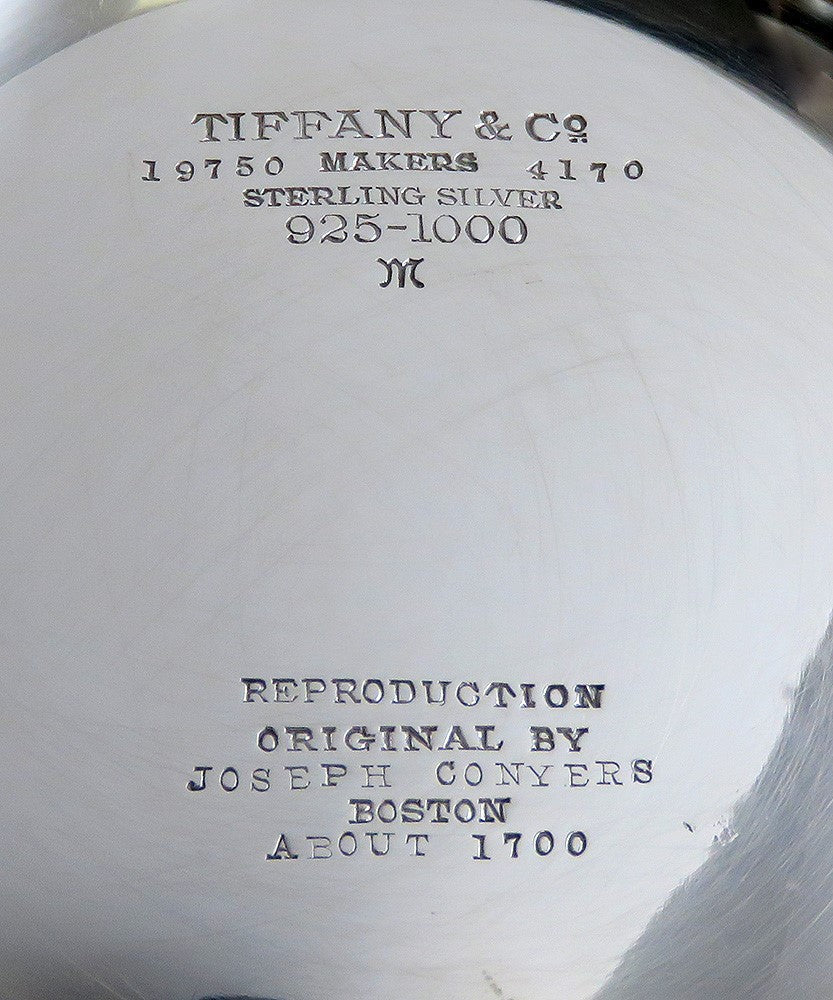 Tiffany & Co Sterling Silver Joseph Conyers Boston 1700 Repro Fruit Bowl 9"