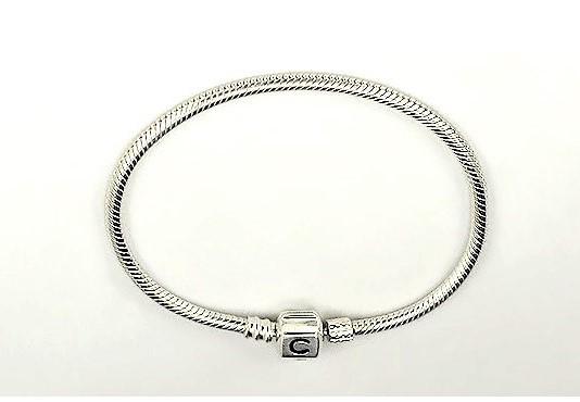 Attractive Sterling Silver Chamilia Cham Snap Clasp Bracelet for Euro Beads