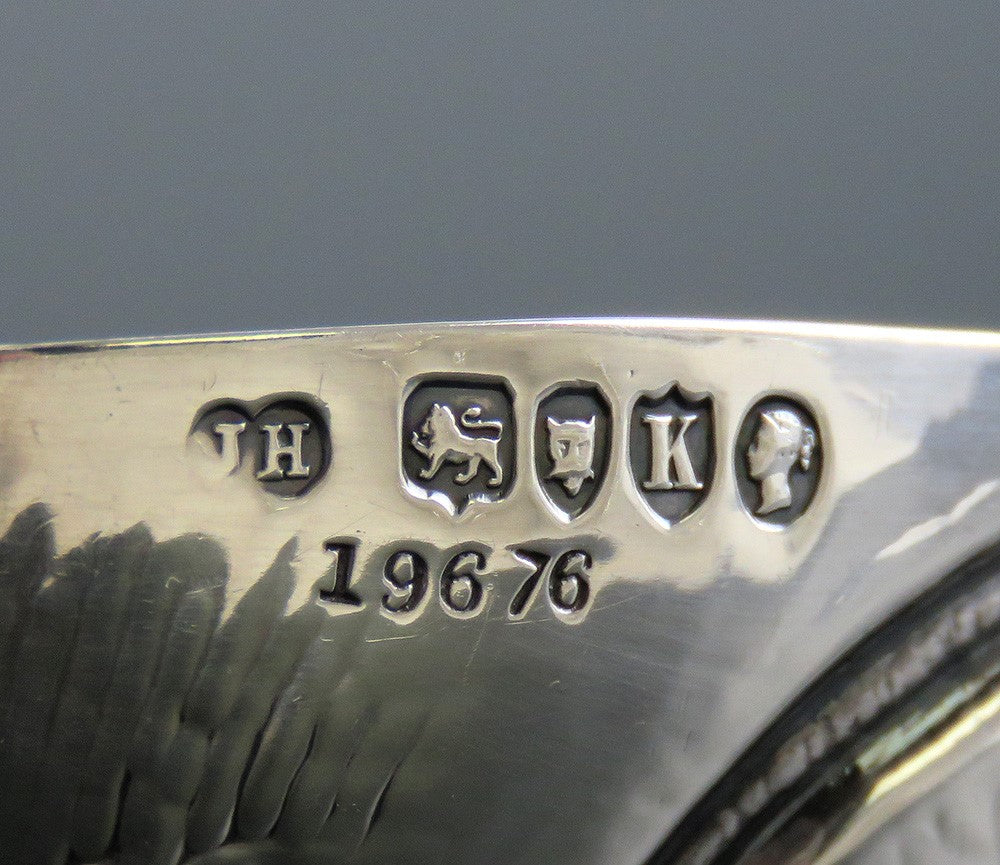 Charming Victorian English Sterling Silver 1600s Style Rose Water Dish Bowl