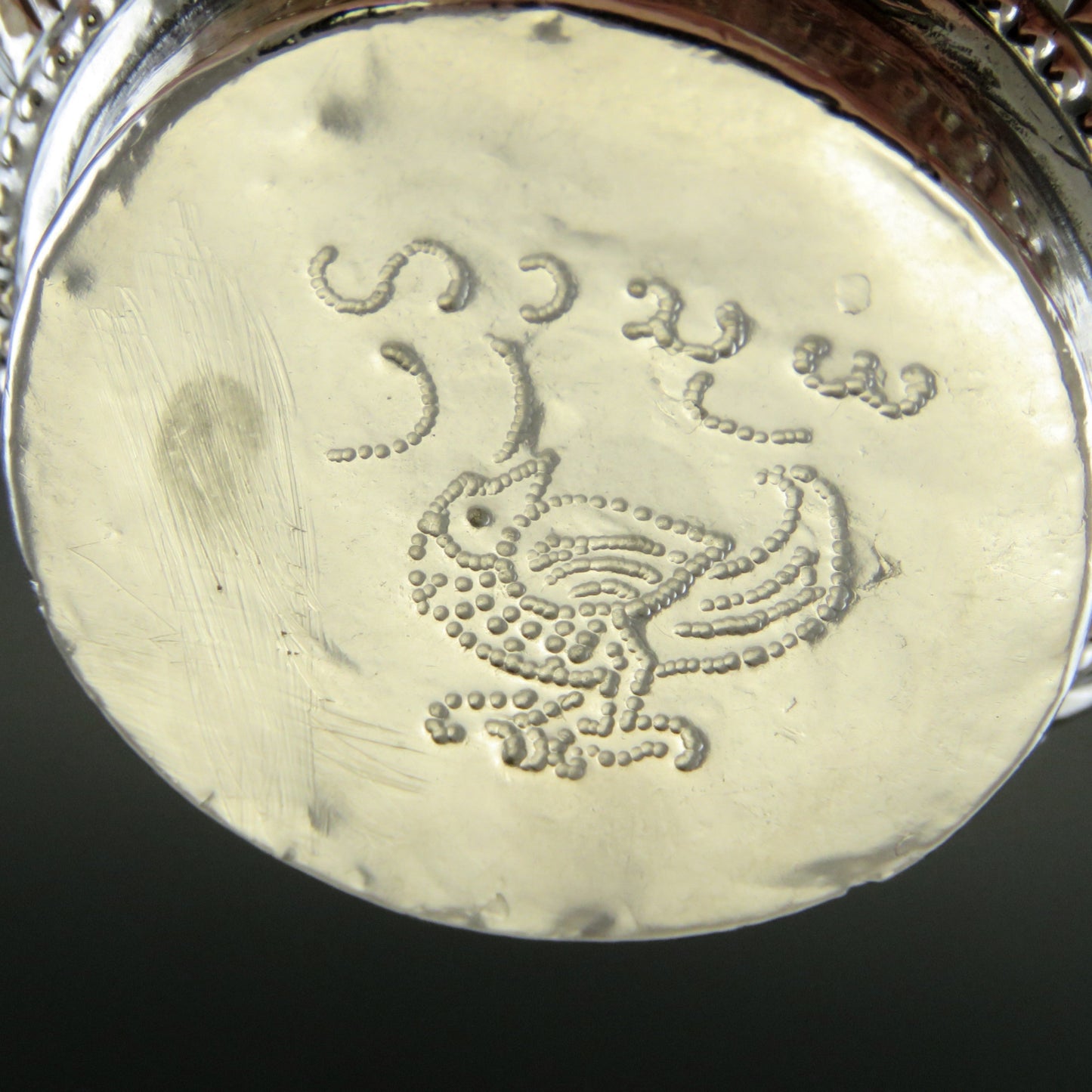 Neat Antique Indonesian Silver Hand Chased Small Trinket Box
