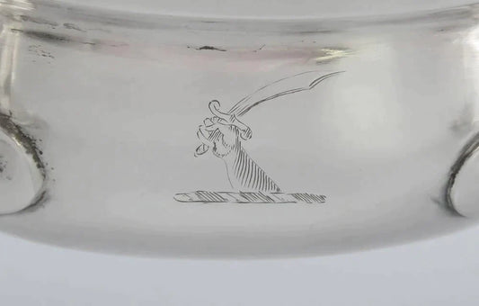 Antique 18th Century 1783 English Sterling Silver Dish Bowl Stand Base w/ Burner