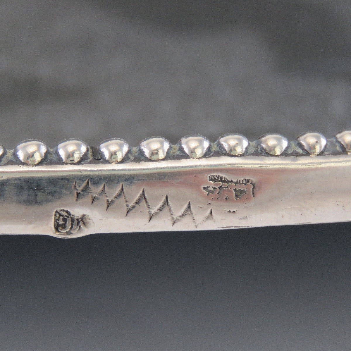 Fine Antique Portuguese or Italian Hand Engraved Silver Salver Footed Tray