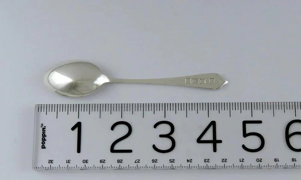 Antique 1964 Sterling Silver Travis Wilson Dog Nose Birmingham Spoons in Box