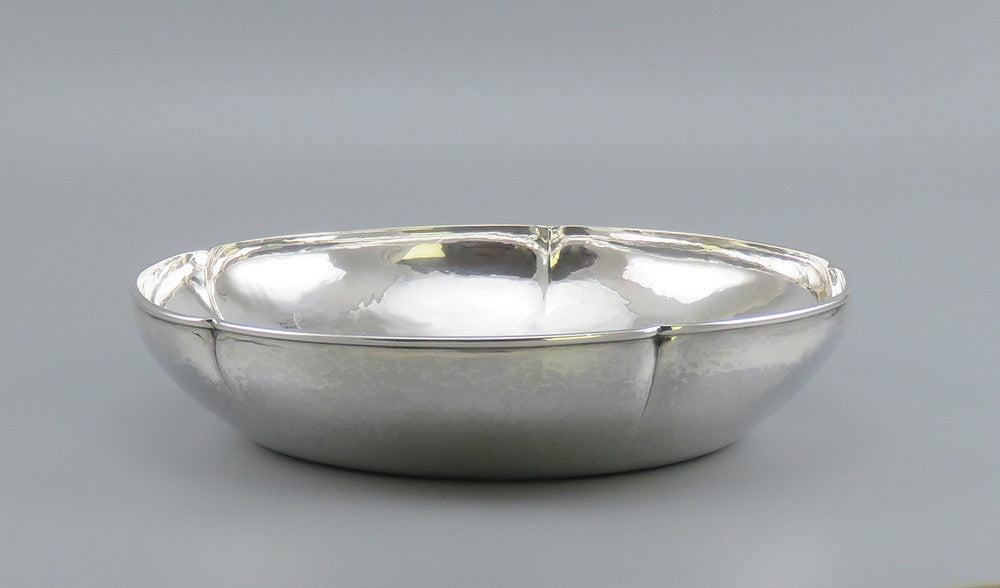 Antique Arts & Crafts Kalo Shops Hammered Sterling Silver Centerpiece Fruit Bowl