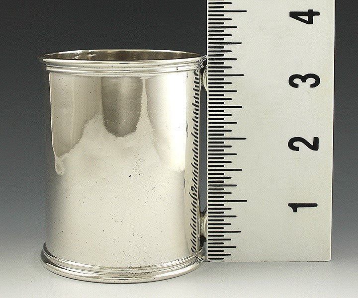 Classic Antique Early 1800s American Coin Silver Cup Mug
