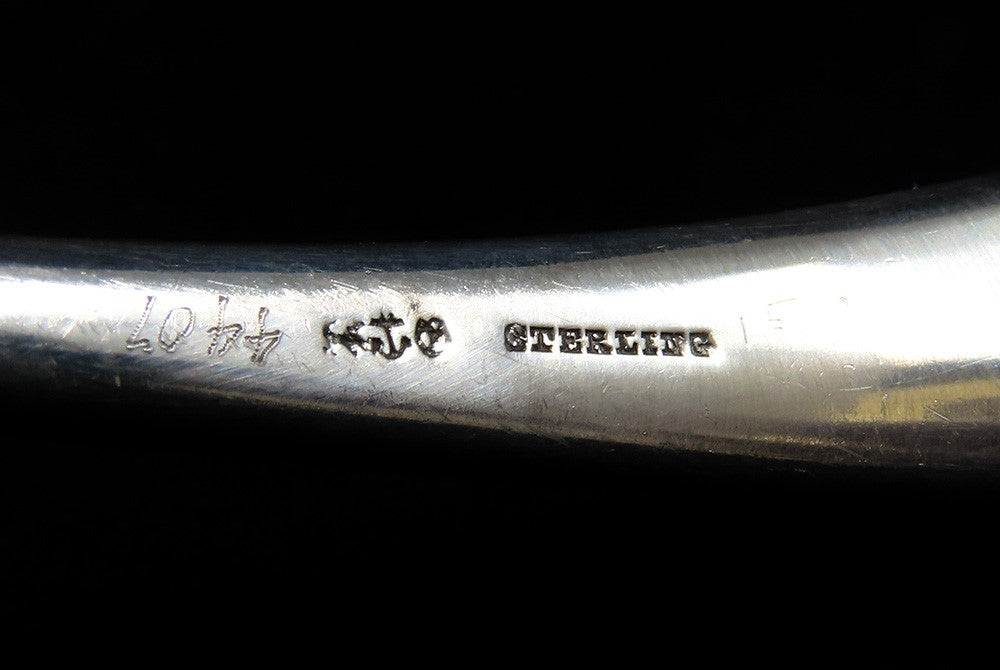 Antique Victorian 1880s Gorham Sterling Silver Gold Wash Pierced Strainer Ladle