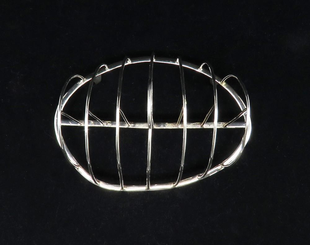 1787 Antique Irish Sterling Silver Toast Rack Crest Casey Family Dublin 7 1/4"