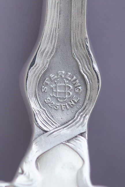 Fab Unger Bros Sterling Silver Douvaine Sardine Serving Fork "Mabel"