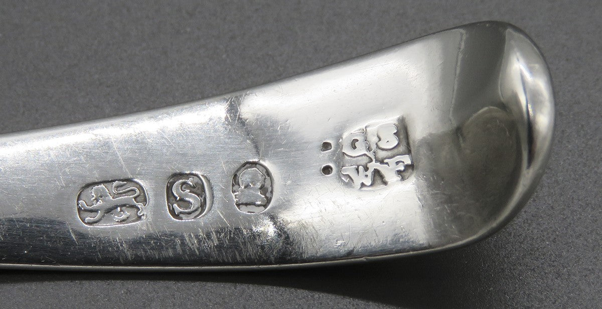 Antique 1793 English Georgian Sterling Silver Threaded Edge Gravy/Sauce Ladle