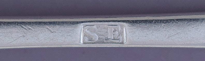 c1780s-1790s Rare set 10 American Coin Silver Spoons by Stephen Emery