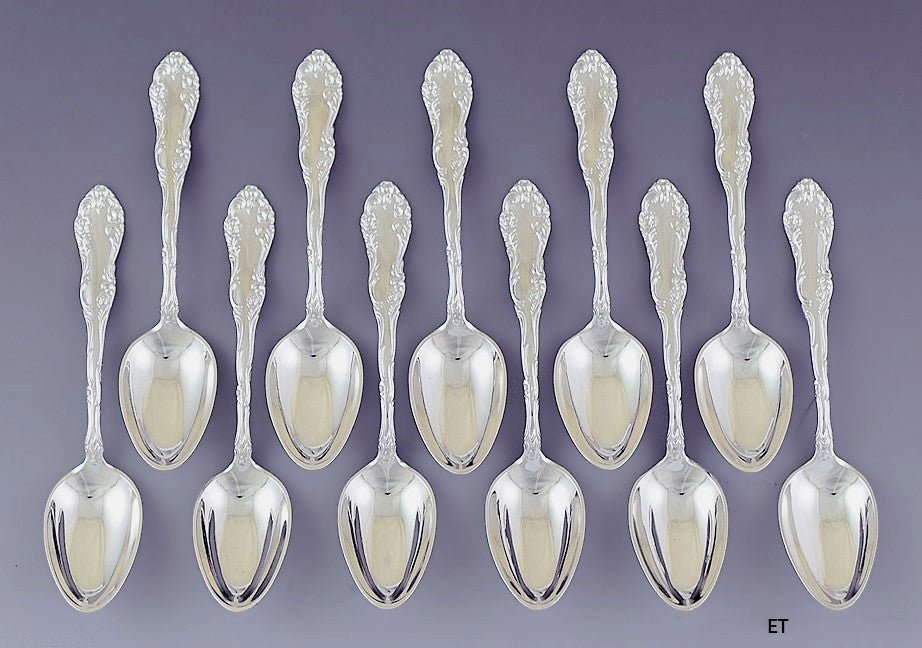 Fab set 11 Towle Sterling Silver Old English Coffee / 5 o'Clock Spoons