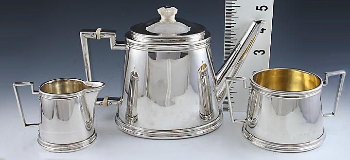 3pc Rare Heavy Venetian Italian 950 Silver Tea Set 1815
