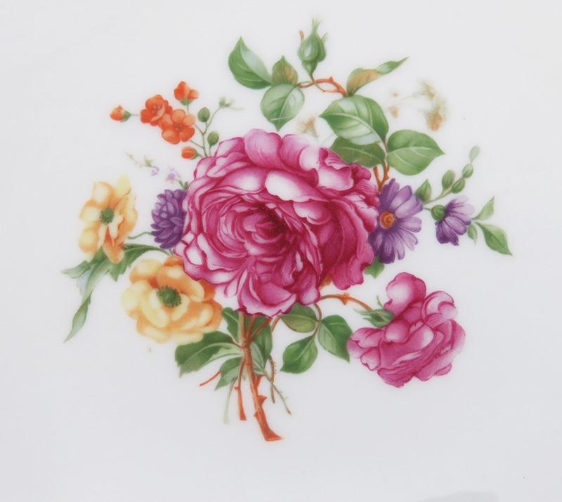 8 Vintage Rosenthal Bavaria German Porcelain Floral Motif Dinner Plates 11"
