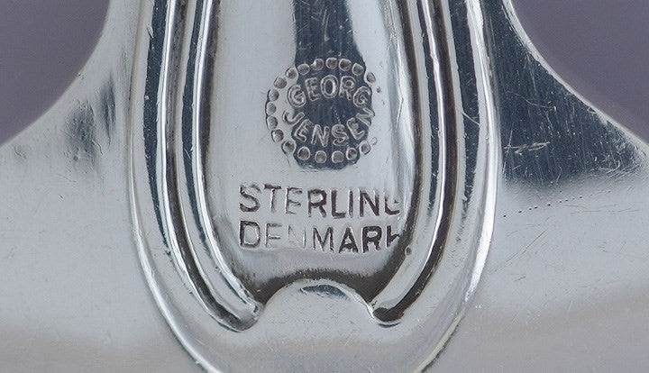Great set 6 Georg Jensen Sterling Silver Old Danish Salad Forks 5 3/4"