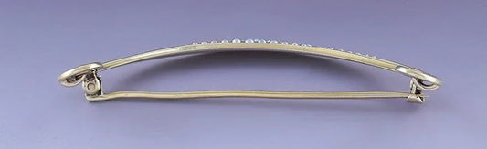 c1900 Lovely 14k Gold Seed Pearl Pin / Brooch / Barrette