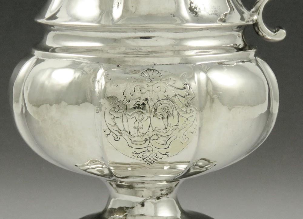 Fantastic c1780-1850 Continental European Silver Lidded Creamer Small Pitcher