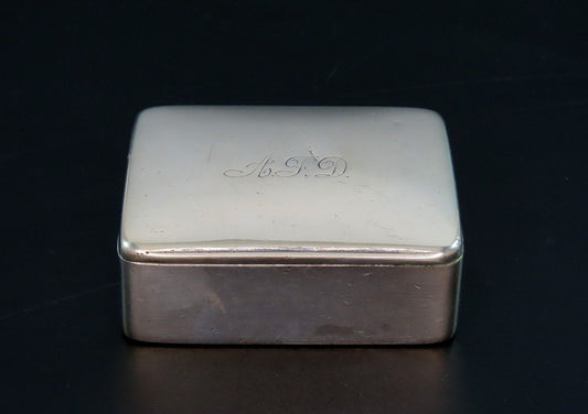 Neat Antique 1905 Swedish 830 Silver Snuffbox Trinket Box