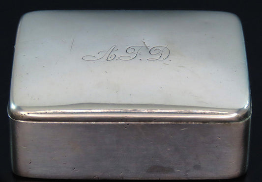 Neat Antique 1905 Swedish 830 Silver Snuffbox Trinket Box