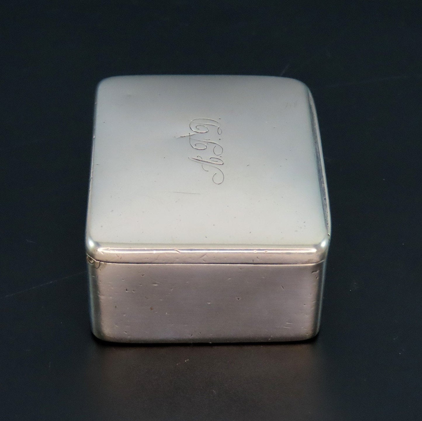 Neat Antique 1905 Swedish 830 Silver Snuffbox Trinket Box