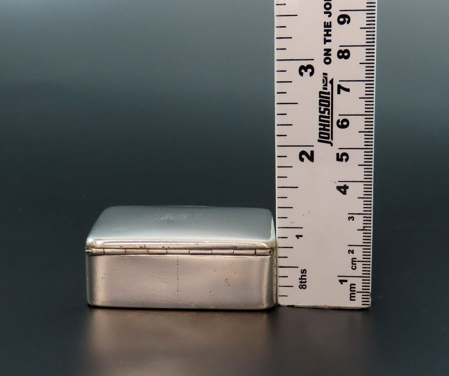 Neat Antique 1905 Swedish 830 Silver Snuffbox Trinket Box