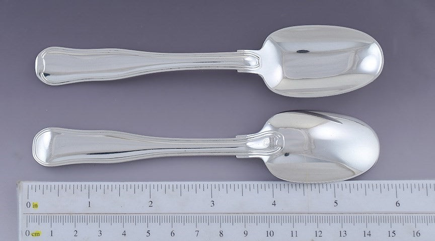 12 Georg Jensen Sterling Silver Old Danish Teaspoons Coffee Spoons 5 3/4"