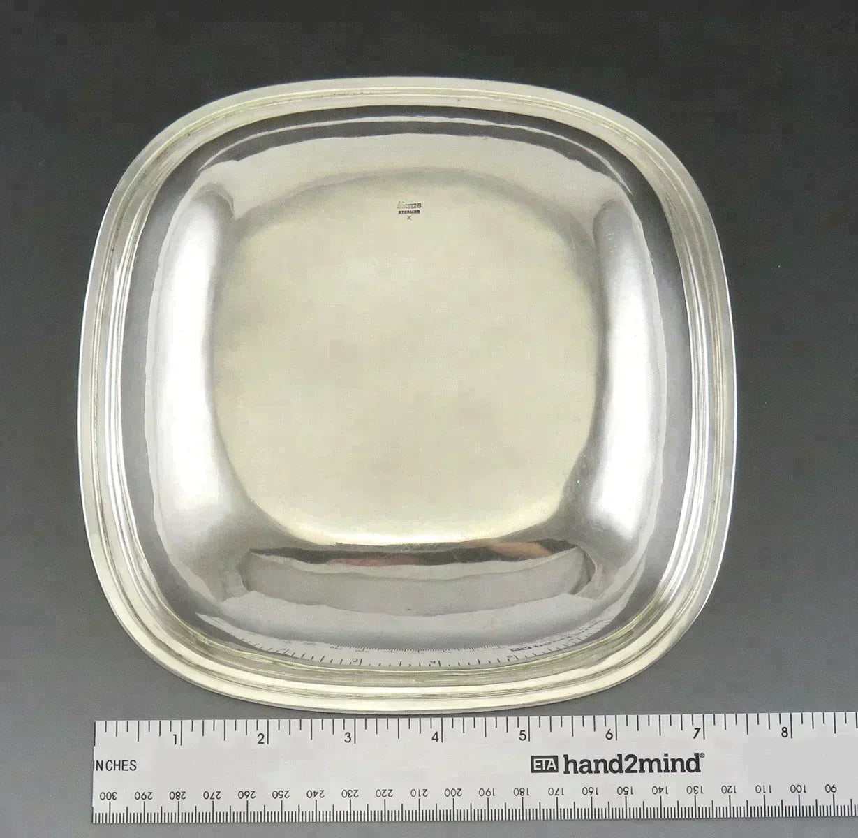 Antique/Vintage c1937 Solid Sterling Silver Stone Associates Square Dish 8"