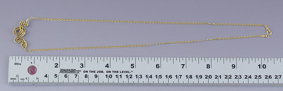 Fabulous Italian 18k Gold & ~.50ct Diamond Snake Serpent Necklace