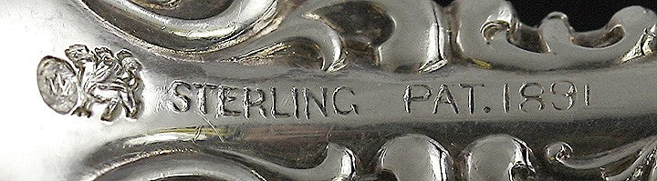 Sterling Silver Whiting Louis XV Salad Serving Fork Spoon Set NO MONO 9"