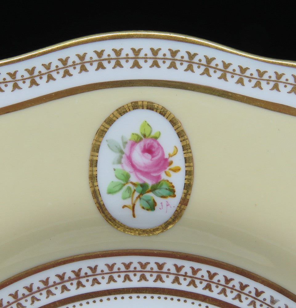7 Antique 19th Century Spode Copeland England Porcelain Landscape Lunch Plates