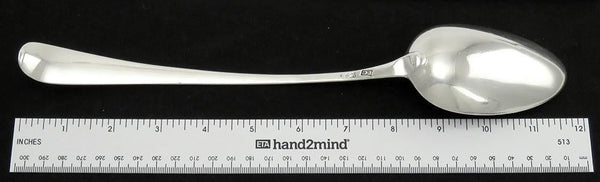 Antique 1775-85 Thomas Chawner Old English Tipt Sterling Silver Serving Spoon