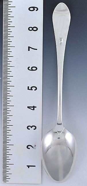 Antique 1790 American Coin Silver Platter Serving Stuffing Spoon 9 1/4"