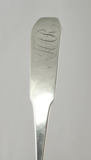 Early 19th Century Coin Silver Coffin End Tablespoon Whitney