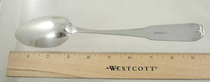 Early 19th Century Coin Silver Coffin End Tablespoon Whitney