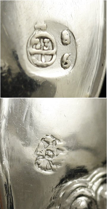 Austro Hungarian Antique 1846 Silver King Place Dessert Spoons 7 1/4"