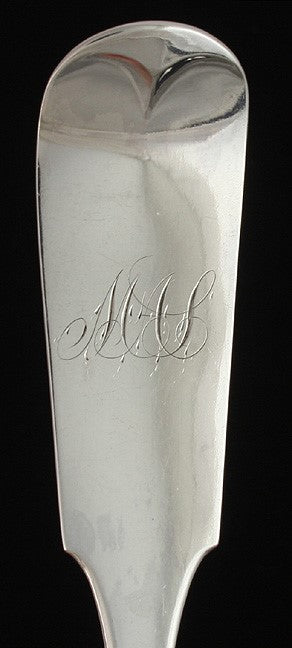 6 American Coin Silver Fiddle Tablespoons Ladomus