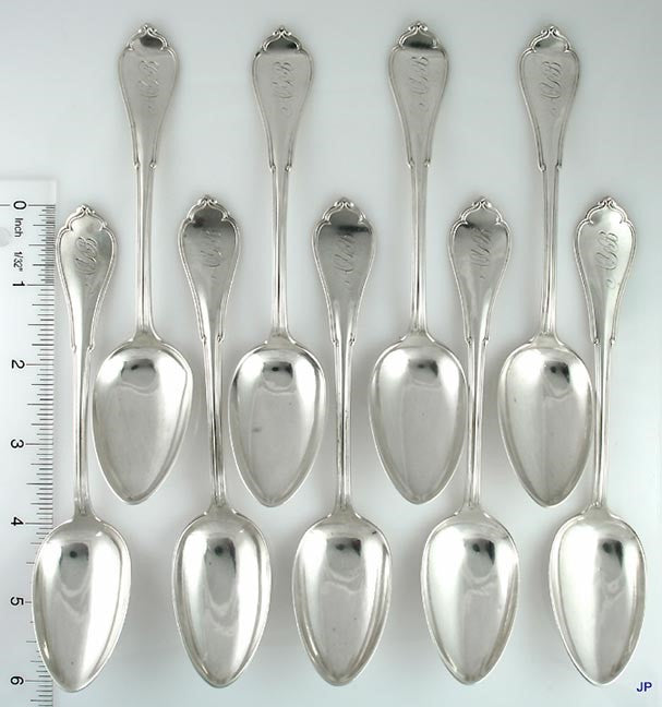 Rare Early California Vanderslice Gothic Silver Spoons