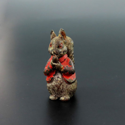c1890 Squirrel Nutkin Austrian Bronze Miniature Beatrix Potter 1 1/4" Tall