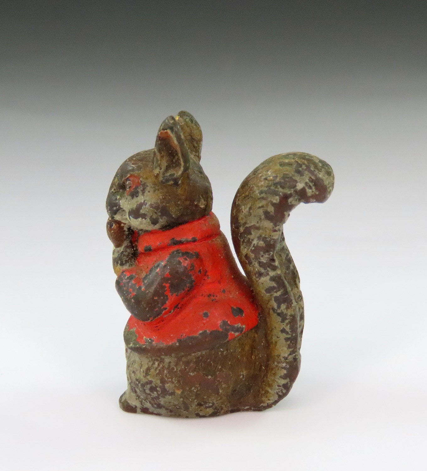 c1890 Squirrel Nutkin Austrian Bronze Miniature Beatrix Potter 1 1/4" Tall