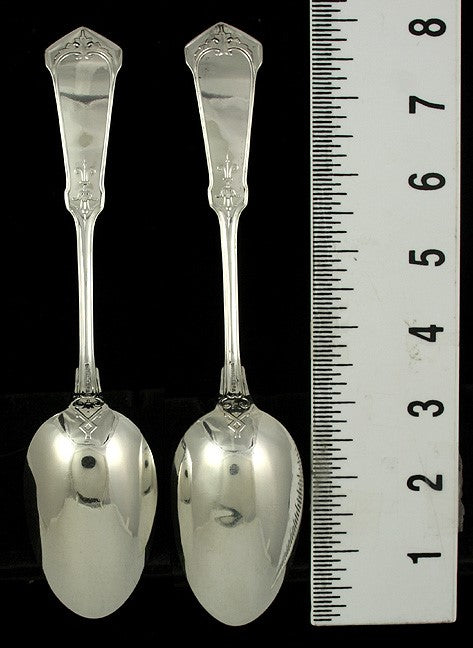 6 Wood & Hughs Humbolt Sterling Silver Place Spoons